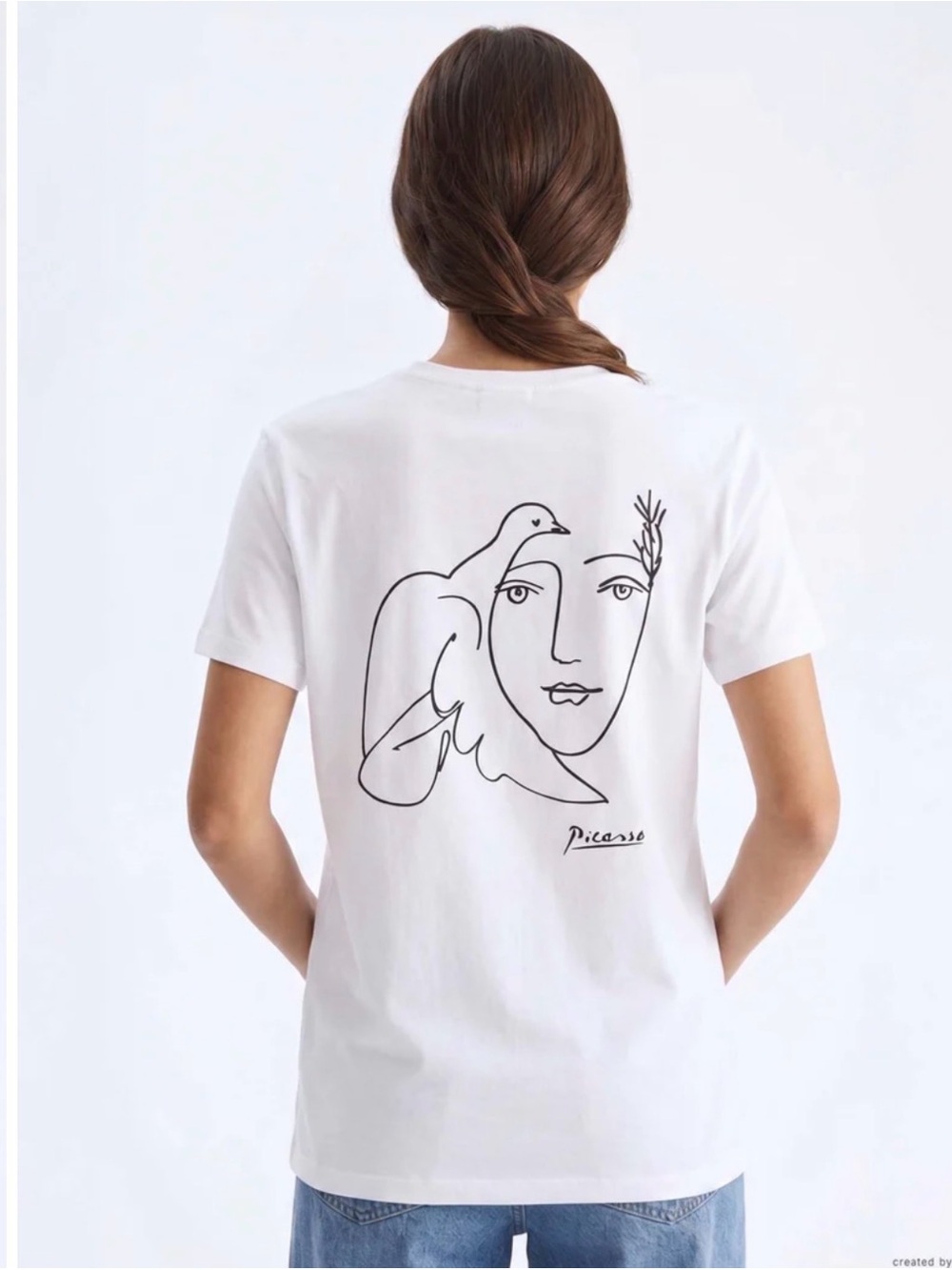 Terranova apoh London Wide T-shirt with front/back art print white.